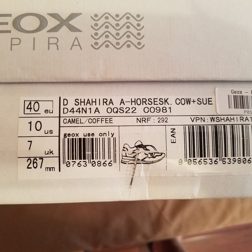 Geox A Shahira Leopard Suede Sneakers size 9.5 - Picture 6 of 8